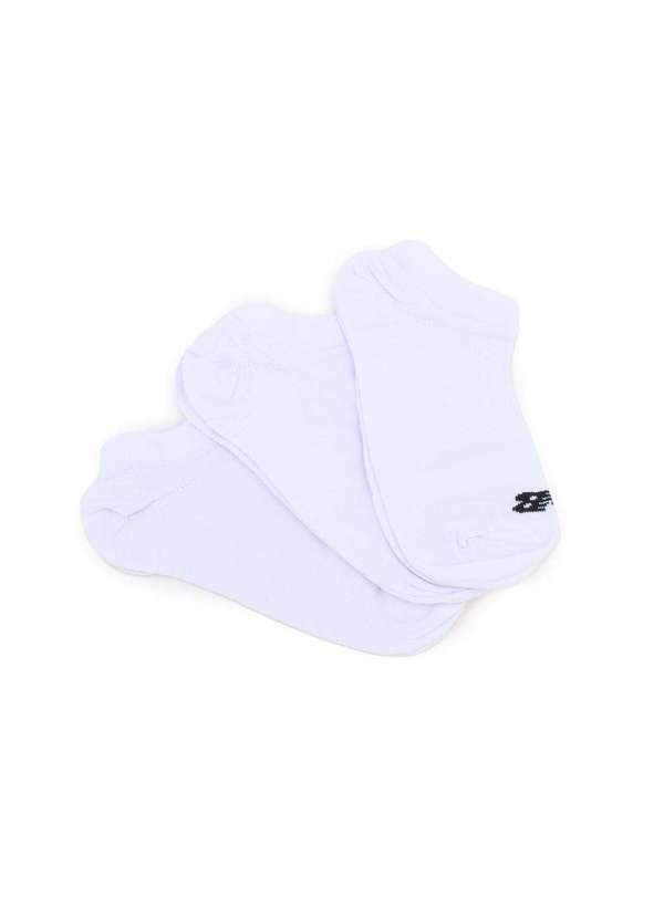 New Balance - Kit 3 pares Meia New Balance Cano Invisível Feminina Branco