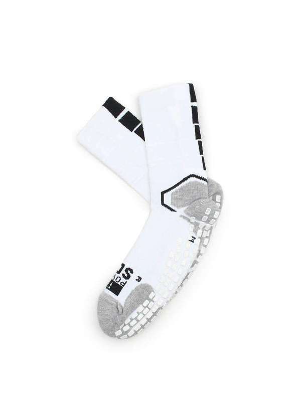 Fiber - Meia Fiber Powersox Futebol Compressão Infantil Branco