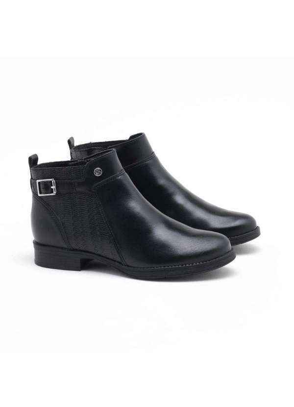 Bottero - Ankle Boot Bottero Couro Snake Preto