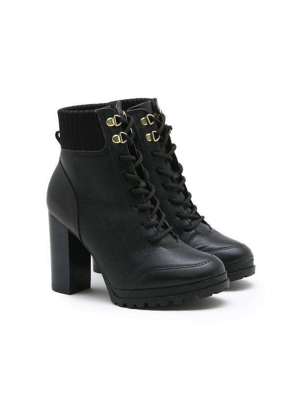 Vizzano - Coturno Vizzano Knit Tratorado Preto