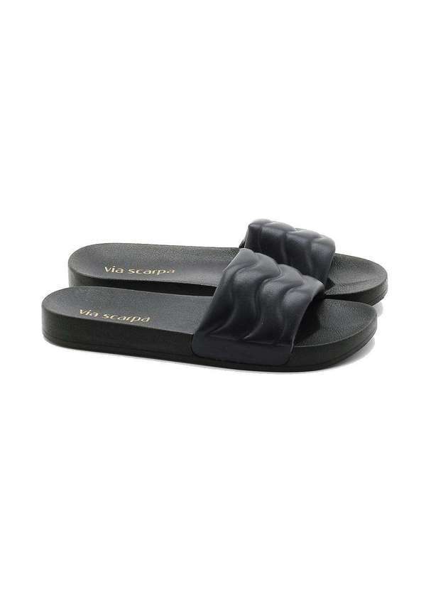 Via Scarpa - Slide Via Scarpa Textura Preto