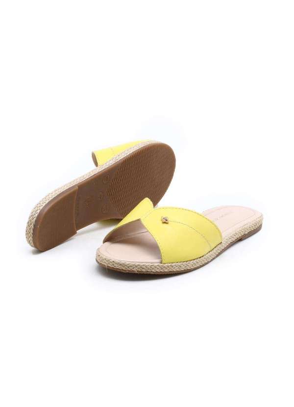 Cravo & Canela - Rasteira Cravo & Canela Eloá Couro Amarelo 3