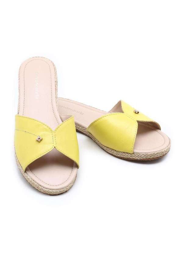 Cravo & Canela - Rasteira Cravo & Canela Eloá Couro Amarelo 4