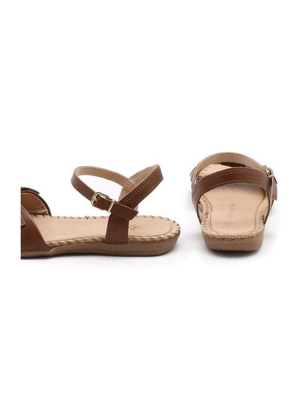 Cravo Canela Sandália Rasteira Cravo Canela Liz Couro Marrom