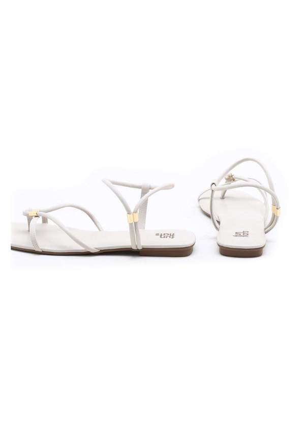 Fun Flats - Sandália Rasteira Fun Flats Tiras Finas Off White 4