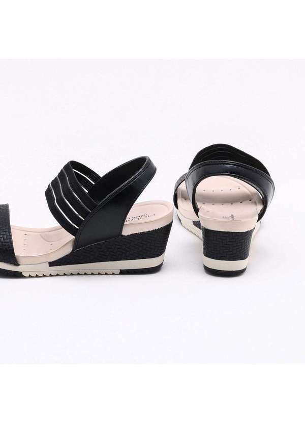 Modare - Sandália Anabela Modare Preto
