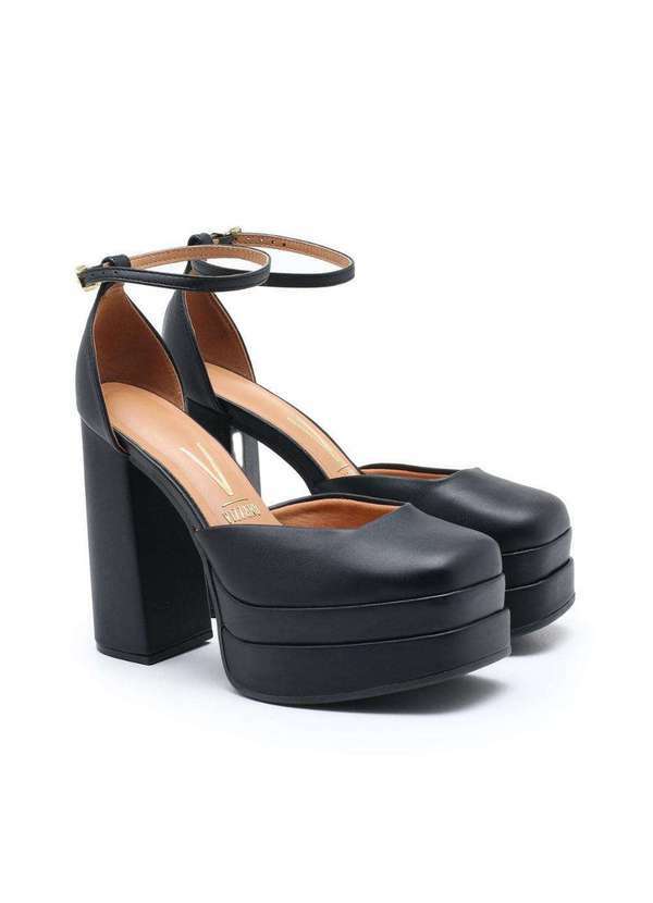 Vizzano - Sandália Salto Alto Meia Pata Vizzano Preto