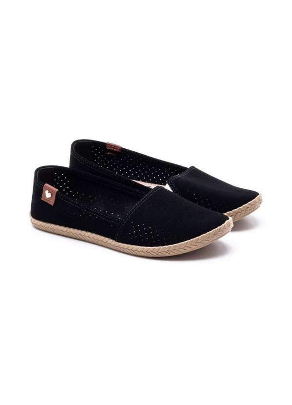 Moleca - Alpargata Moleca Nobuck Preto