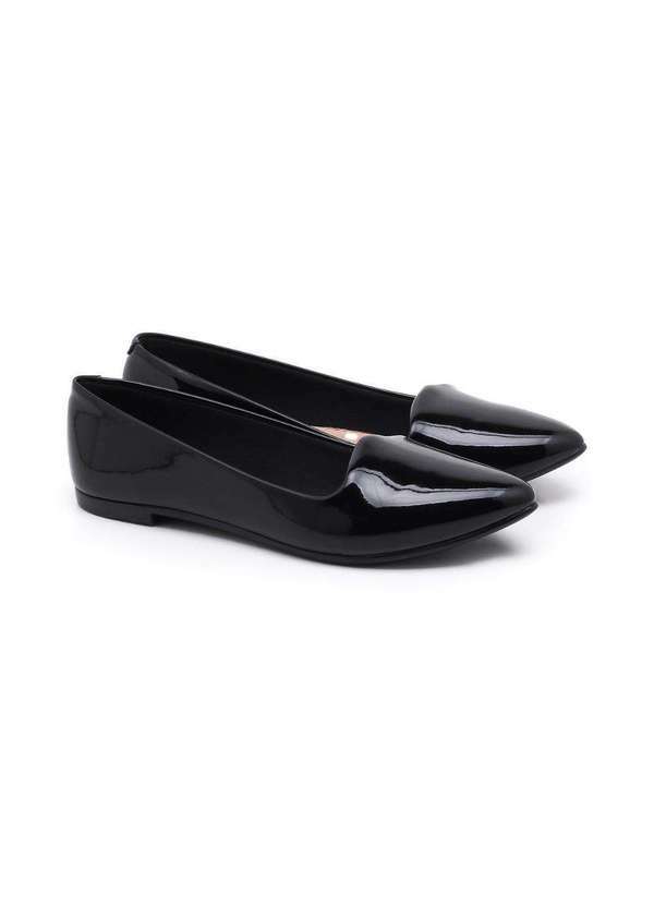 Moleca - Sapatilha Moleca Verniz Preto