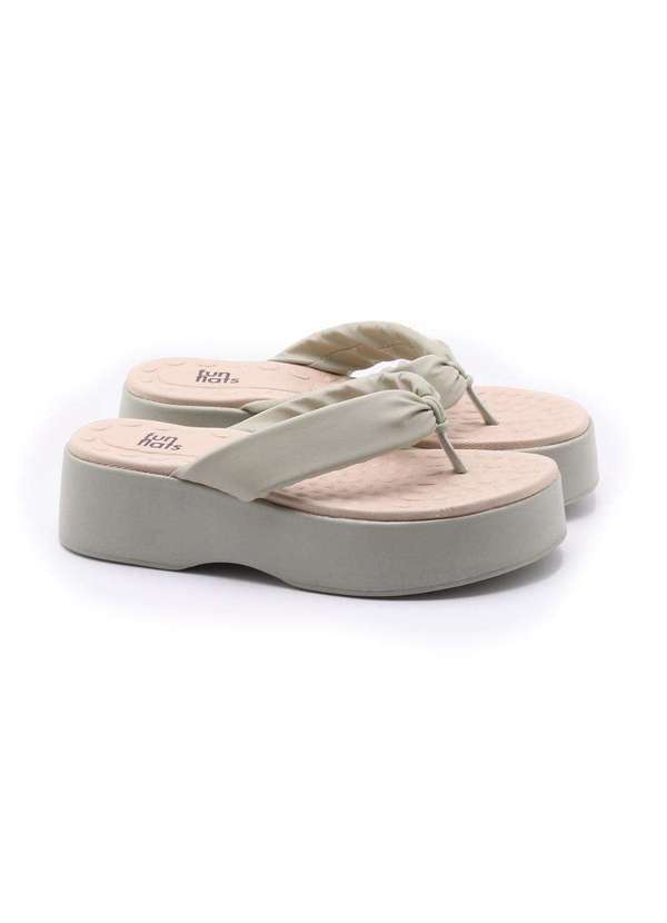 Fun Flats - Tamanco Fun Flats Anabela Cinza