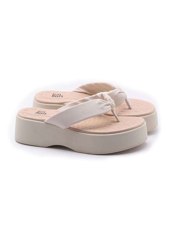 Fun Flats - Tamanco Fun Flats Anabela Nude