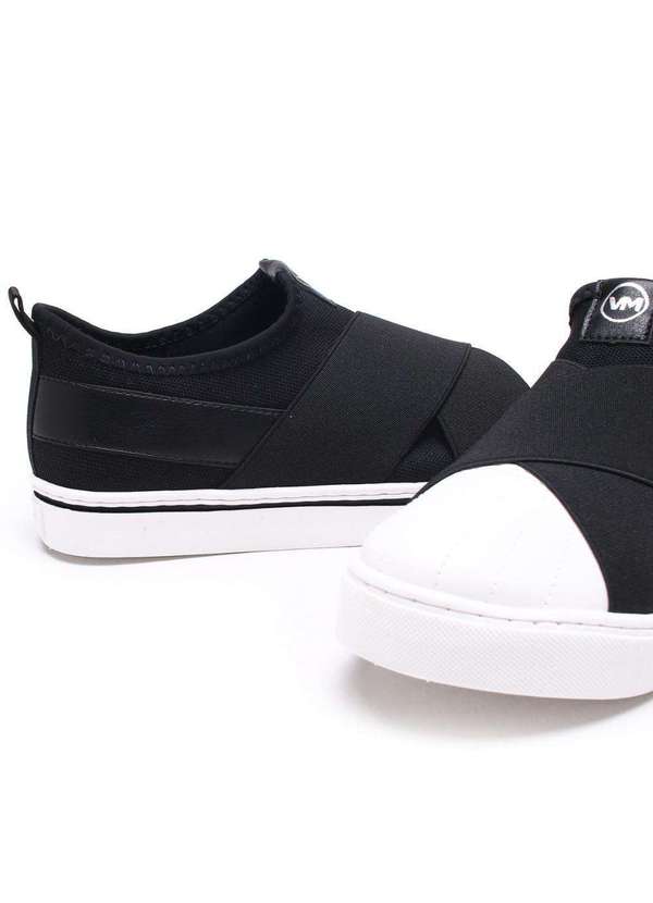 Via Marte - Tênis Via Marte Slip On Elástico Preto 3