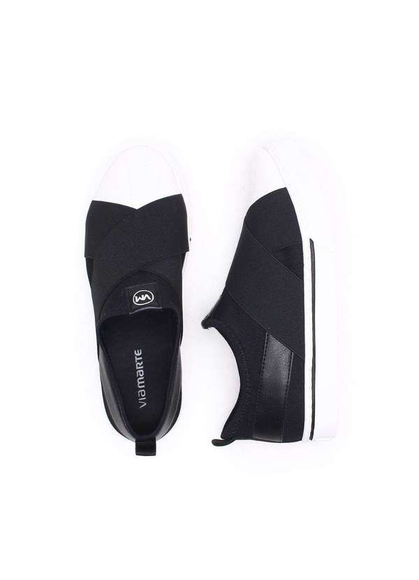 Via Marte - Tênis Via Marte Slip On Elástico Preto 4