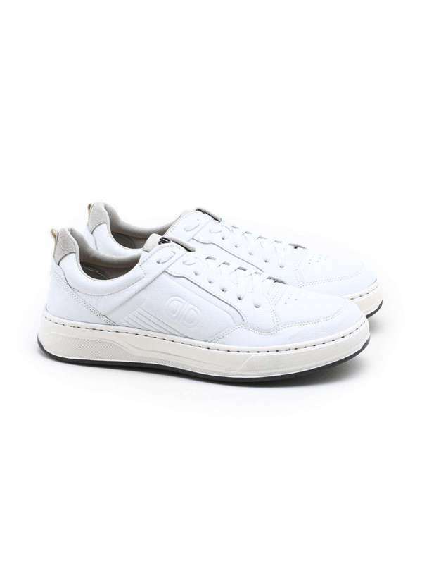 Democrata - Sapatênis Democrata Bold Couro Masculino Branco