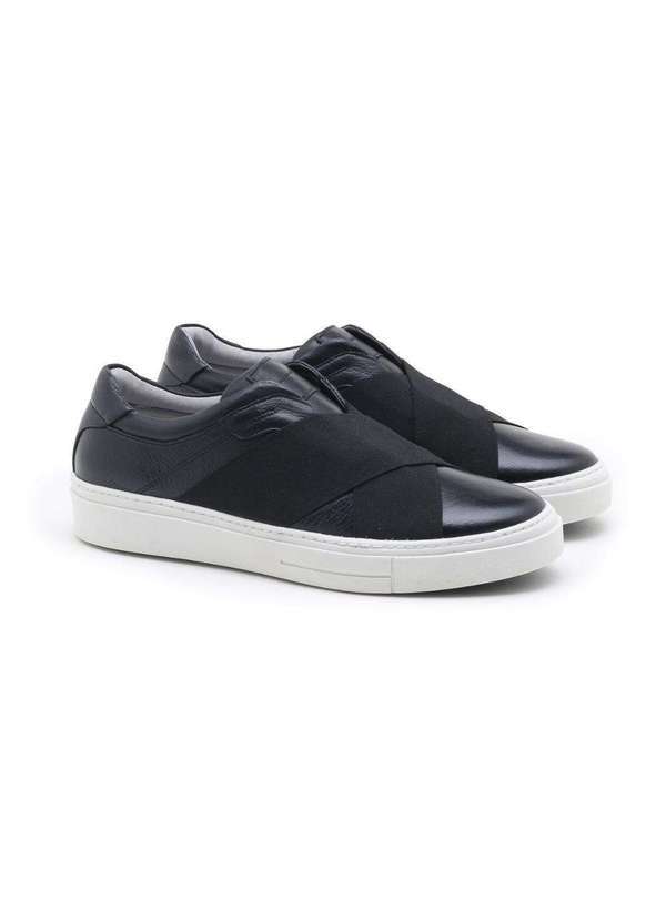 Spazzolato - Sapatênis Spazzolato Elástico Masculino Preto