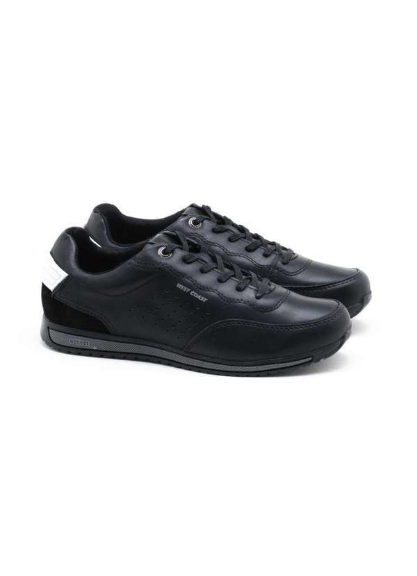 West Coast - Sapatênis West Coast Joplin Couro Masculino Preto