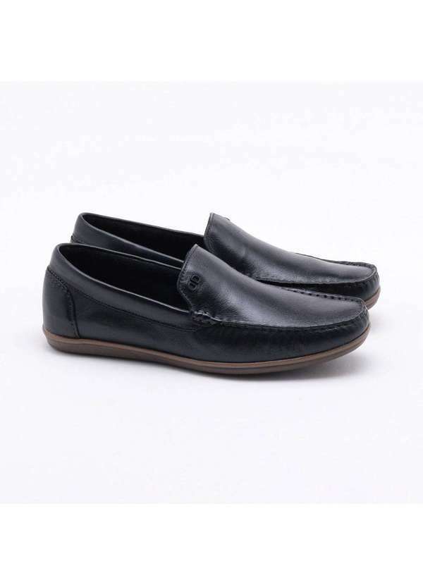 Democrata - Sapato Mocassim Democrata Couro Masculino Preto