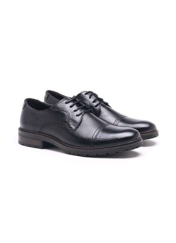 Democrata - Sapato Social Democrata Astro Couro Masculino Preto