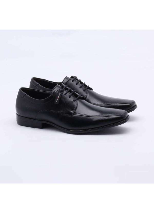 Democrata - Sapato Social Democrata Prime Couro Masculino Preto