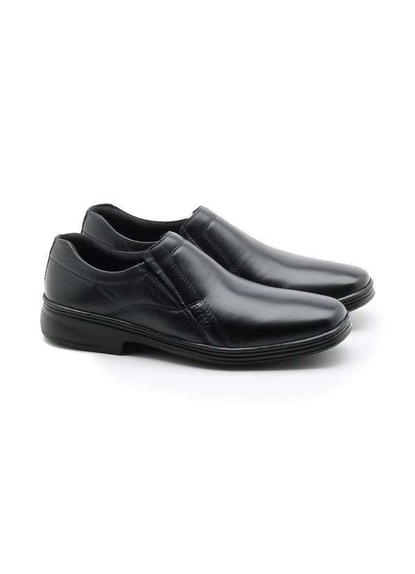 Leve Comfort - Sapato Social Leveconfort Barcelona Couro Masculino Preto
