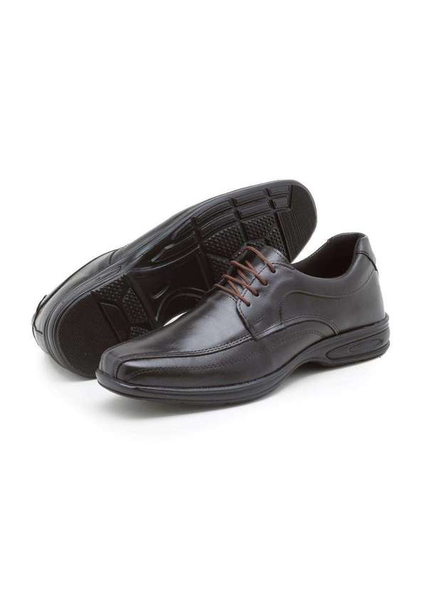 Mr.post - Sapato Social Mr. Post Couro Cadarço Masculino Café 3