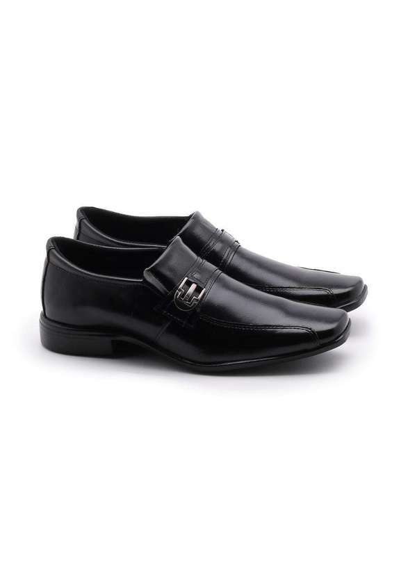 Mr.post - Sapato Social Mr. Post Couro Fivela Masculino Preto