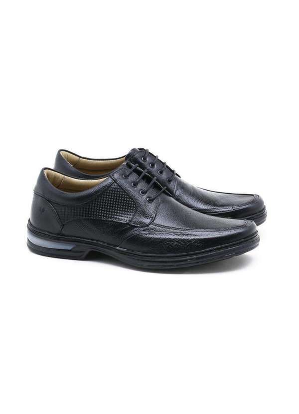 Rafarillo - Sapato Social Rafarillo Couro Cadarço Masculino Preto