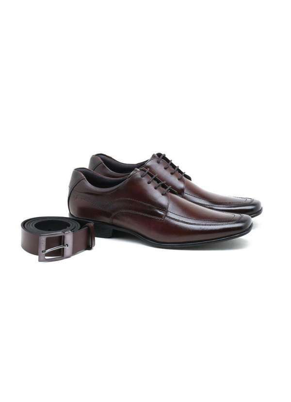 Rafarillo - Sapato Social Rafarillo Couro Cinto Masculino Marrom