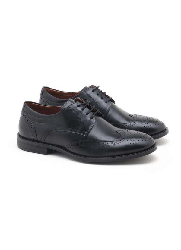 Spazzolato - Sapato Social Spazzolato Oxford Masculino Preto