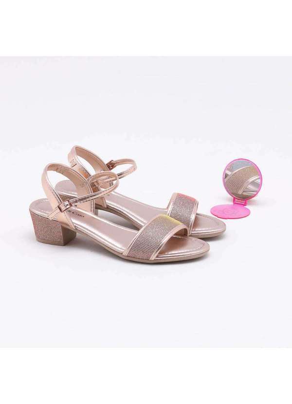 Pink Cats - Sandália Pink Cats Infantil Metalizada Bege