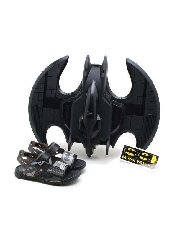 Grendene - Sandália Grendene Kids Liga da Justiça Batman Mais Nave Batwing Preto