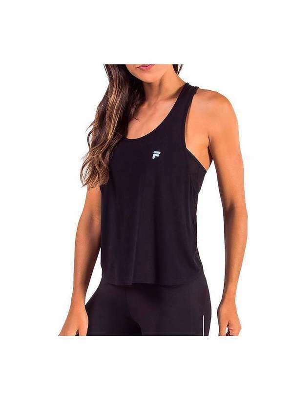 Fila - Camiseta Regata Fila Time Feminina Preto