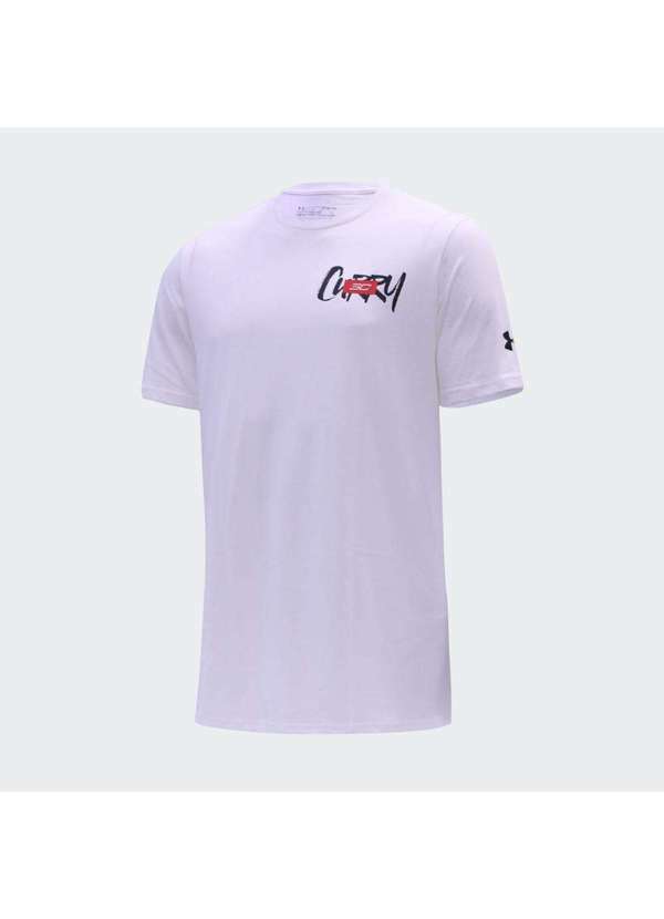 Under Armour - Camiseta Under Armour Sc30 Stack Logo Masculina Branco