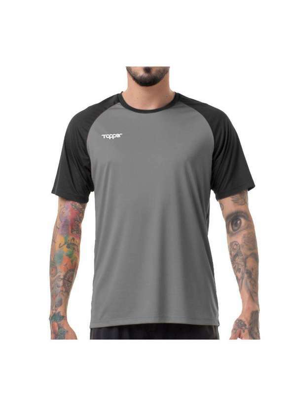 Topper - Camisa Topper Futebol Classic Color Masculina Grafite