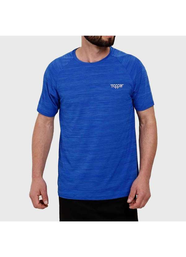 Topper - Camisa Topper Performance Masculina Azul/Cinza
