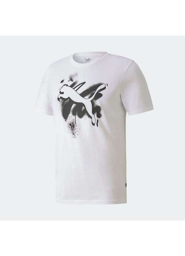 Puma - Camiseta Puma Cat Basic Masculina Branco