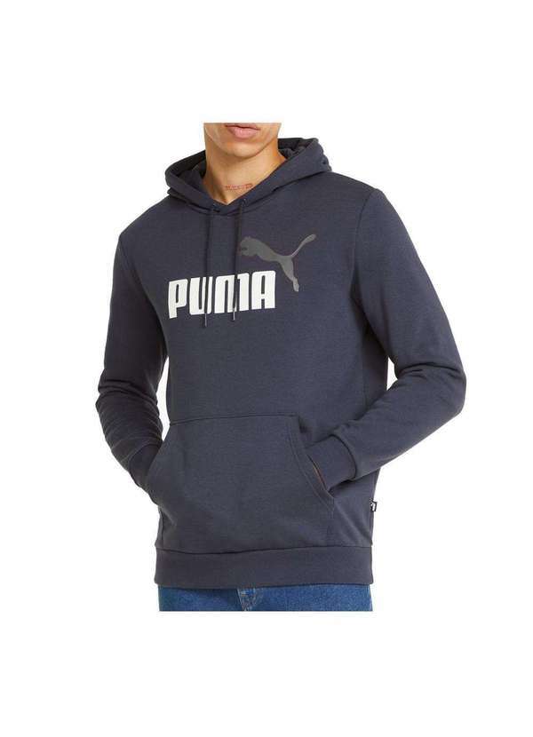 Puma - Blusão Puma Ess 2 Big Logo Hoodie Masculino Marinho