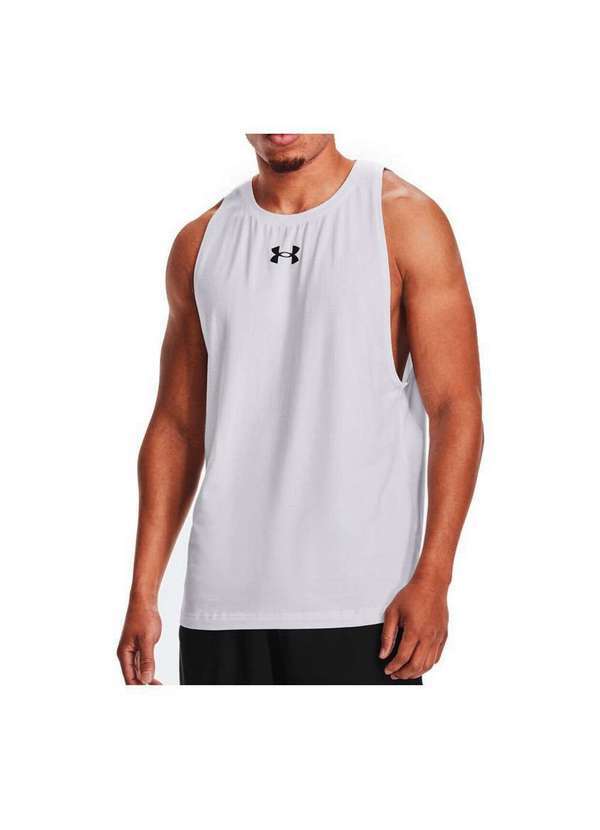 Under Armour - Camiseta Regata Under Armour Baseline Masculina Branco