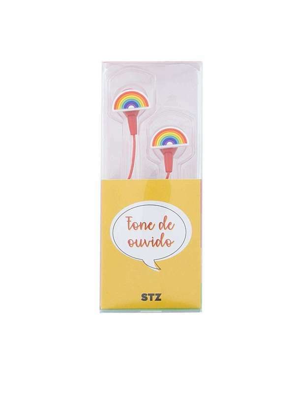 Stz - Fone de Ouvido Stz Arco-Íris Vermelho Colorido