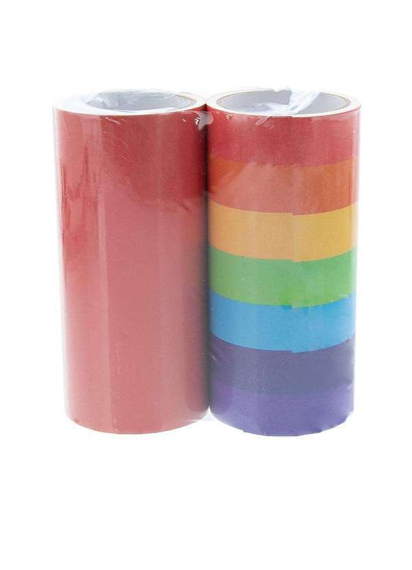 Stz - Kit Dois Refis Rolo Adesivo Stz Arco-Íris Color Colorido