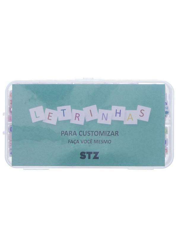 Stz - Kit Letrinhas para Customizar Stz Miçangas Cadarço Alfabeto Color Colorido