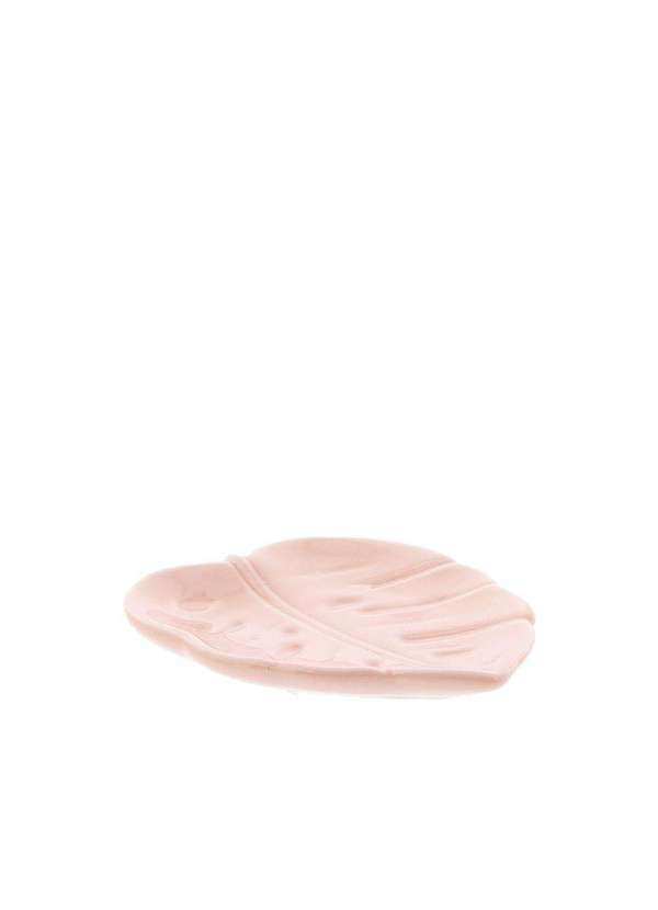 Stz - Porta-Joias Stz Decorativo Folha de Adão Rosa Rosa