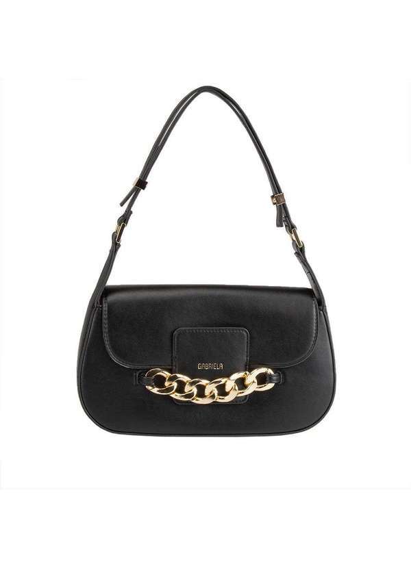 Gabriela - Bolsa Baguete Pequena Gabriela Corrente Preto Preto