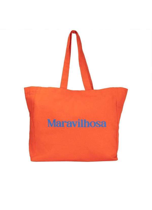 Gabriela - Bolsa de Praia Grande Gabriela Maravilhosa Tecido Laranja Laranja