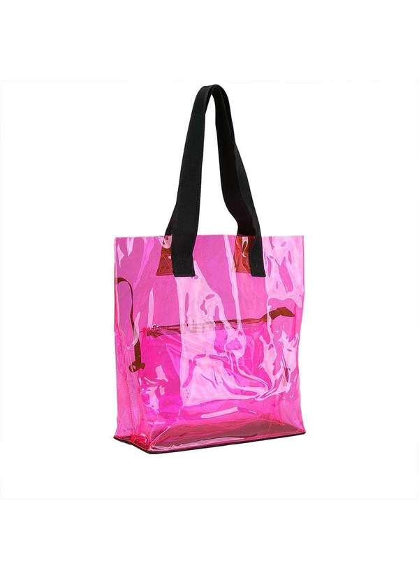 Gabriela - Bolsa de Praia Grande Gabriela Vinil com Necessaire Rosa Rosa 2