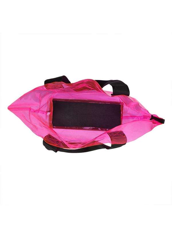 Gabriela - Bolsa de Praia Grande Gabriela Vinil com Necessaire Rosa Rosa 4