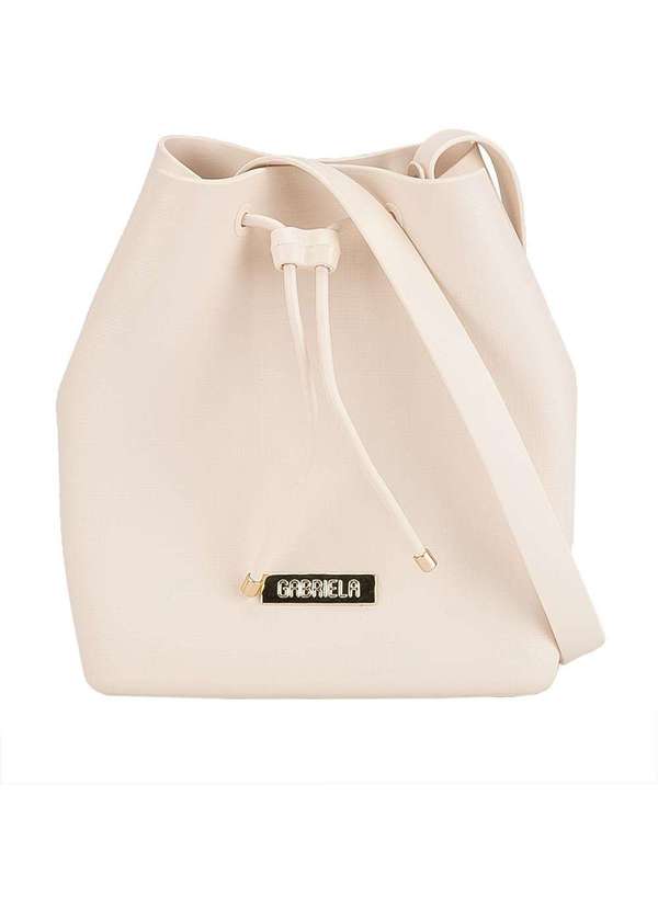 Gabriela - Bolsa Saco Média Gabriela Texturizado Off White Off-White