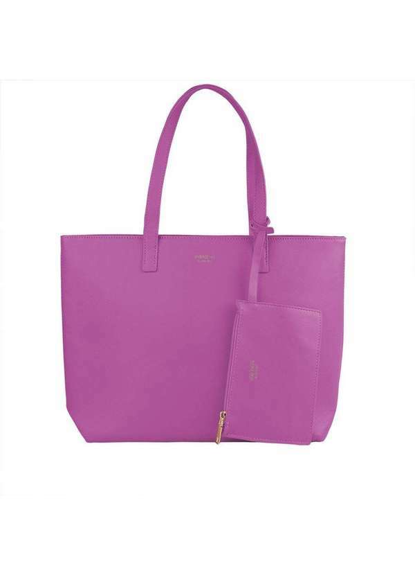 Gabriela - Bolsa Shopping Bag Grande Gabriela Essenciais Niqueleira Roxo Pink