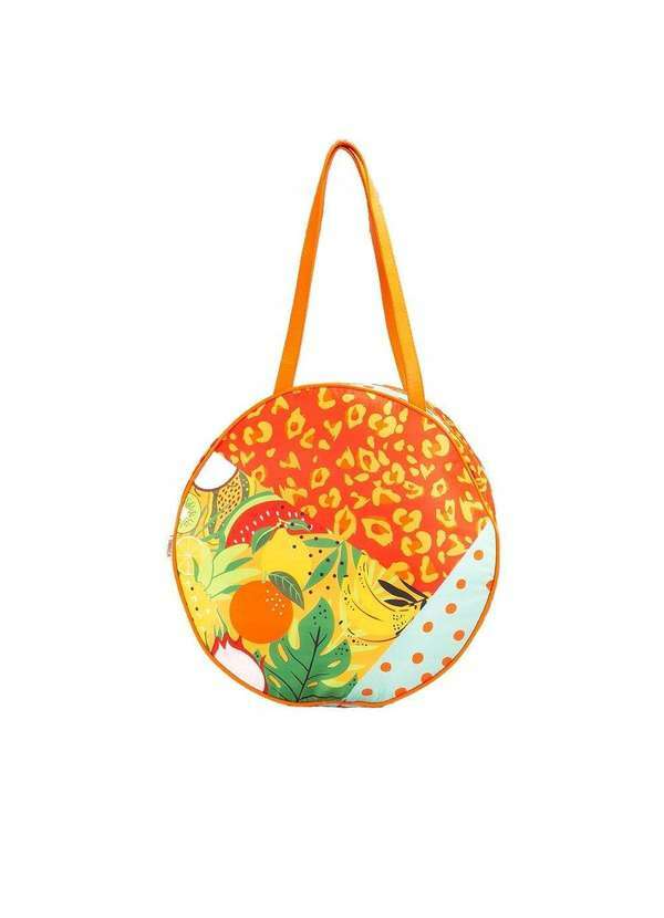 Gabriela - Bolsa Térmica Redonda Gabriela Felicidade Frutas Tropical Color Colorido