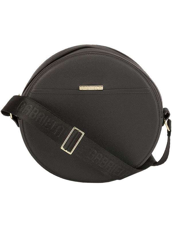 Gabriela - Bolsa Tiracolo Gabriela Pequena Redonda Texturizado Preto Preto
